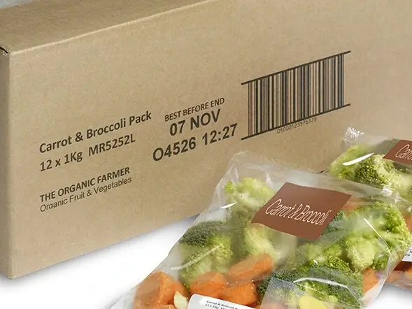 Codificação industrial PIJ direto em caixas de papelão