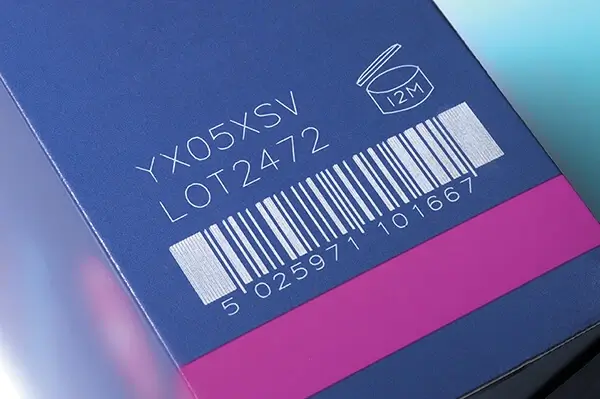Codificação industrial Laser em cosméticos